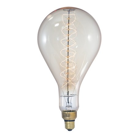 BULBRITE Grand Nostalgic Collection 60w Dimmable Pear Shape Oversized Decorative Med (E26) Base, 2200K Amber 137101